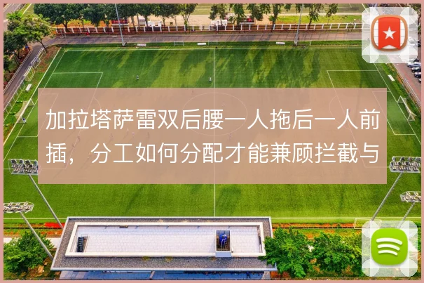 加拉塔萨雷双后腰一人拖后一人前插，分工如何分配才能兼顾拦截与出球